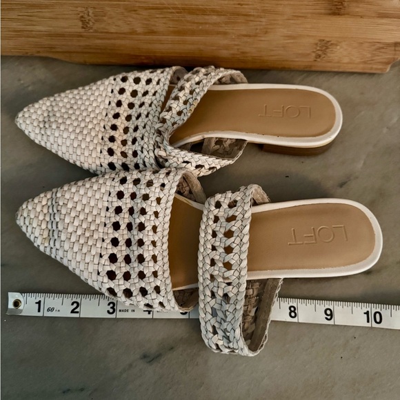 LOFT Ivory Woven Mules - Picture 6 of 12